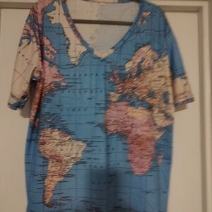 World Map Print Dress
